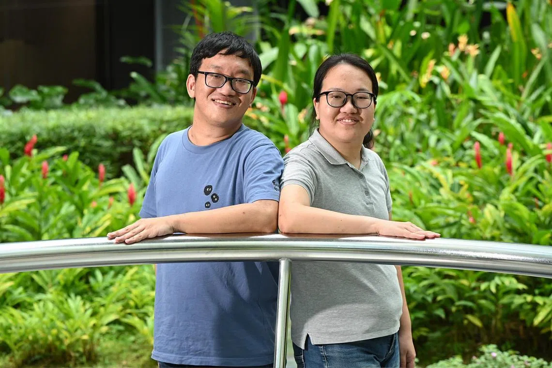 From left : Singaporeans Eugene, 26 and Angie Lim,25 . They are siblings who inherited neurofibromatosis (NF), a genetic condition where tumours grow on nerves, from their late mother, who died from it. A parent with NF has a 50% chance of passing it onto their child and the tumours can sometimes occur in large amounts across the body. In line with World Neurofibromatosis Awareness Day on May 17, the siblings talk about what it feels like to live with NF.