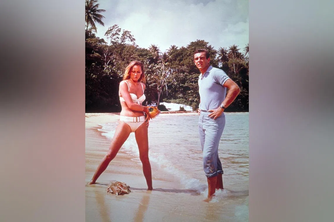 Sean Connery (right) and Ursula Andress in Dr. No.