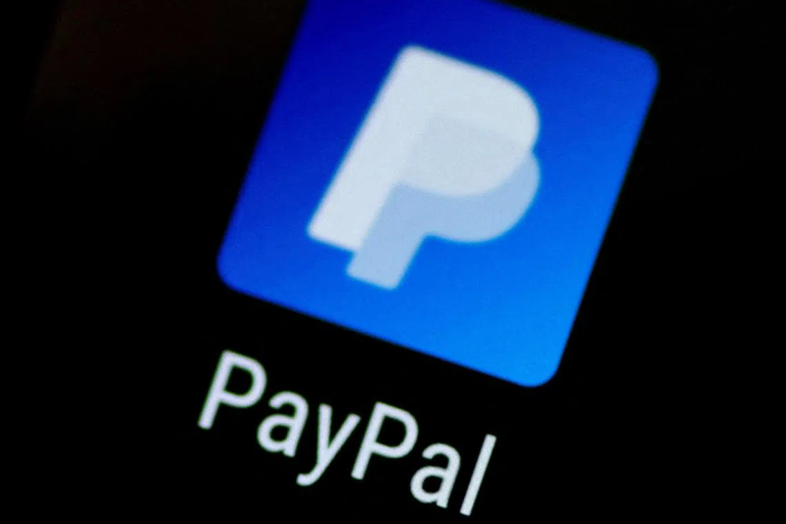 The PayPal app logo seen on a mobile phone in this illustration photo October 16, 2017. REUTERS/Thomas White/File Photo/File Photo