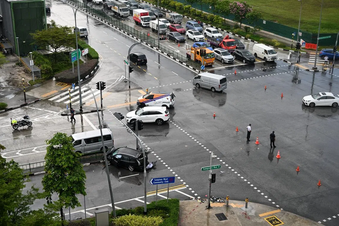 The six-vehicle crash at the junction in Tampines on April 22 killed two people.