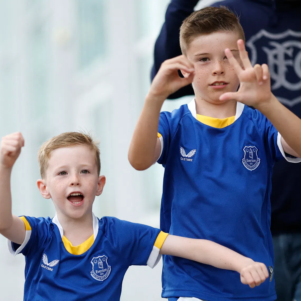 Young Everton fans before Everton’s Carabao Cup second-round match against Preston North End, on Aug 26, 2026.