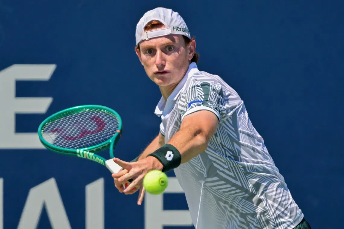 FILE PHOTO: Aug 5, 2026; Montreal, QC, Canada; Cameron Norrie (GBR) hits a forehand against Ignacio Buse (PER) during second round play at IGA Stadium. Mandatory Credit: Eric Bolte-Imagn Images/File Photo