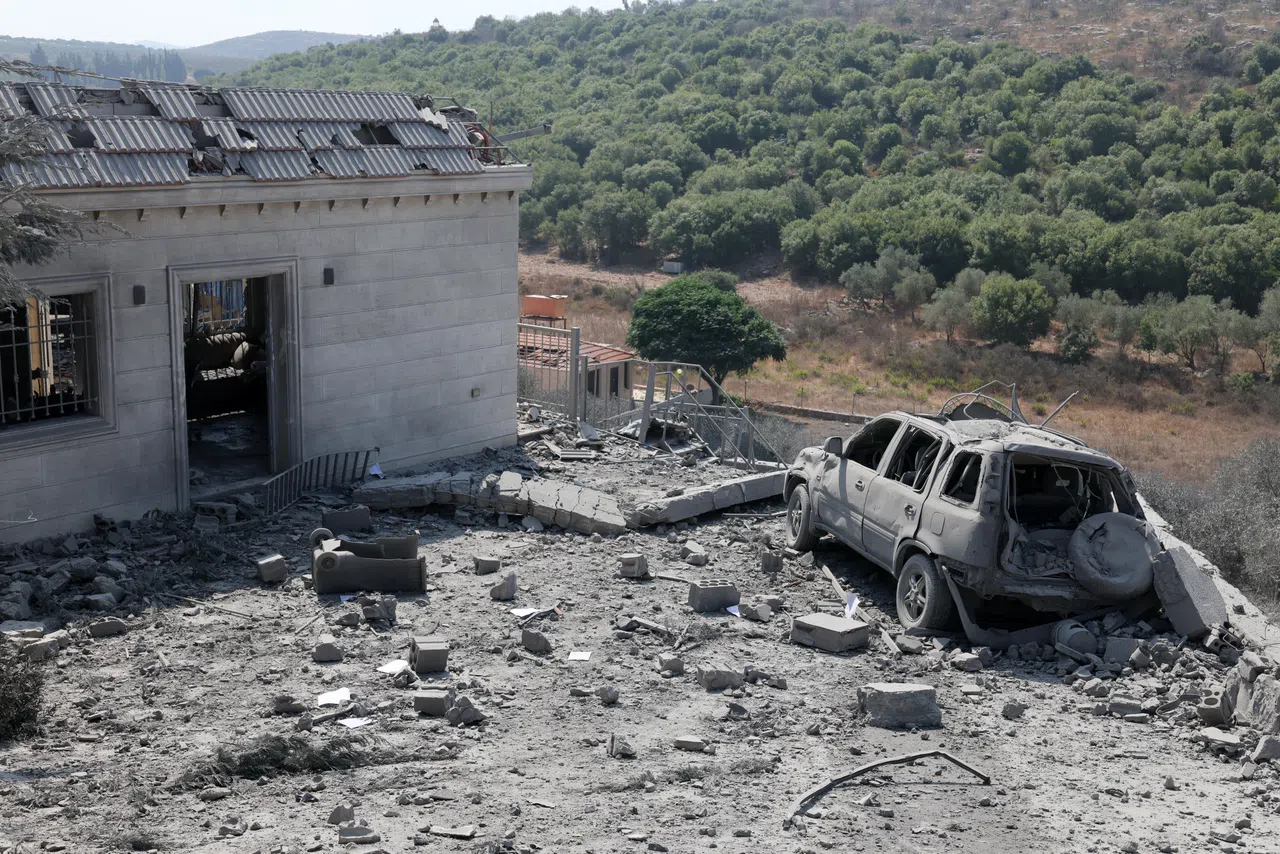 The aftermath of an Israeli airstrike on the village of Ansar, southern Lebanon, on Aug 15.