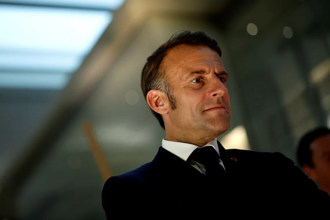 France's President Emmanuel Macron looks on during a visit to The British Museum in London, on July 9, 2025.     BENJAMIN CREMEL/Pool via REUTERS