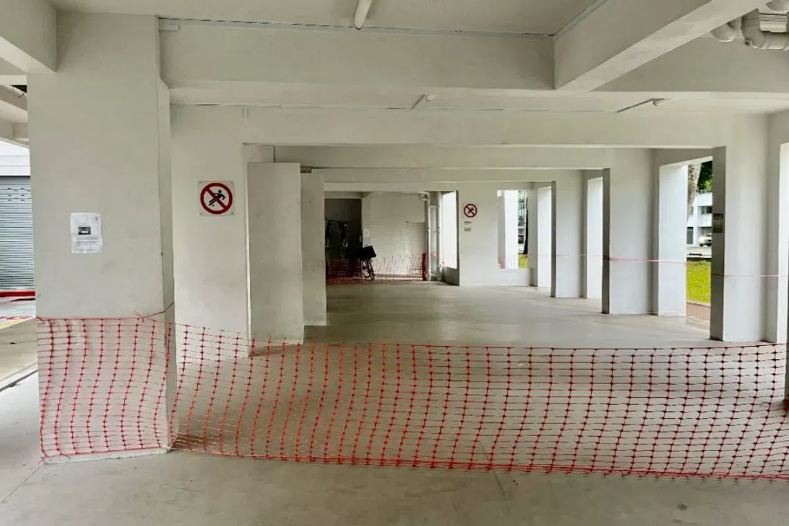 The image of the barricade at a void deck in Woodlands stirred discussion online about whether Singapore had become too homogenised and restrictive about public spaces.