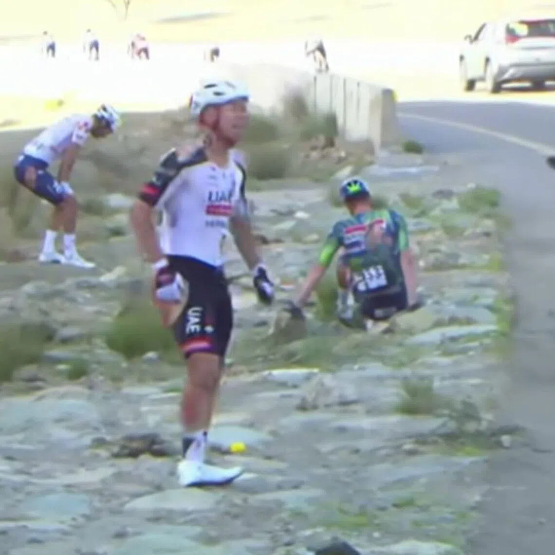 The crash occurred at the final 15km of the Stage 3 mark of the 142.1km race. 