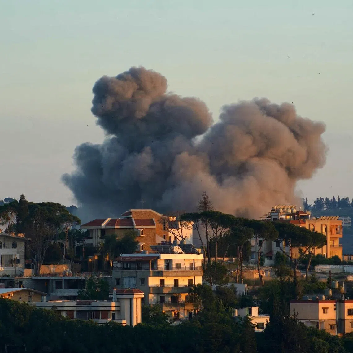 Smoke rises from the site of an Israeli airstrike that targeted the southern Lebanese city of Nabatieh on June 12, 2026. Hezbollah said on June 12 that its fighters had confronted Israeli forces advancing towards a southern Lebanese town, as Israel pressed on with its strikes in Lebanon. (Photo by Abbas FAKIH / AFP)