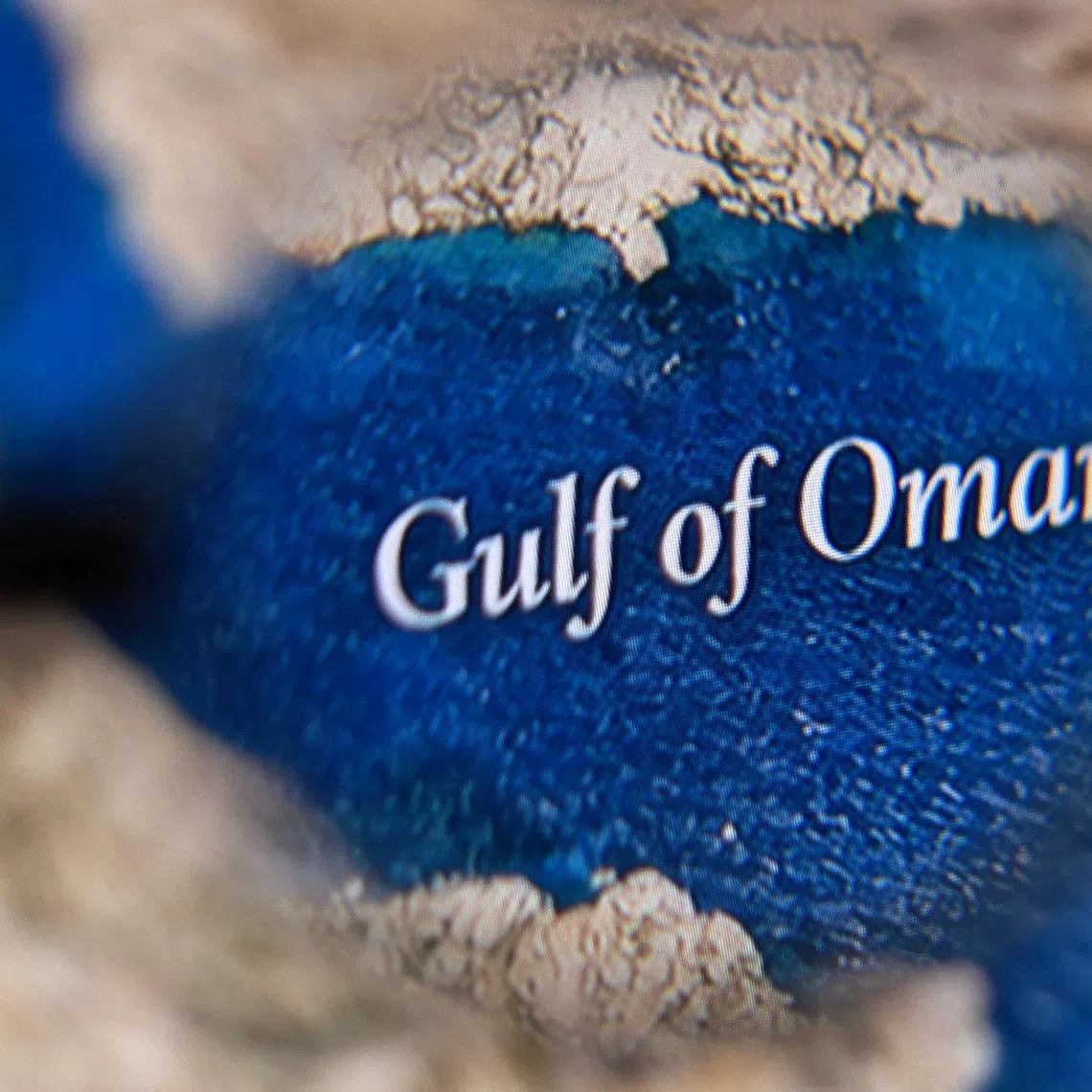 Gulf of Oman map is seen in this illustration taken April 15, 2026. REUTERS/Dado Ruvic/Illustration