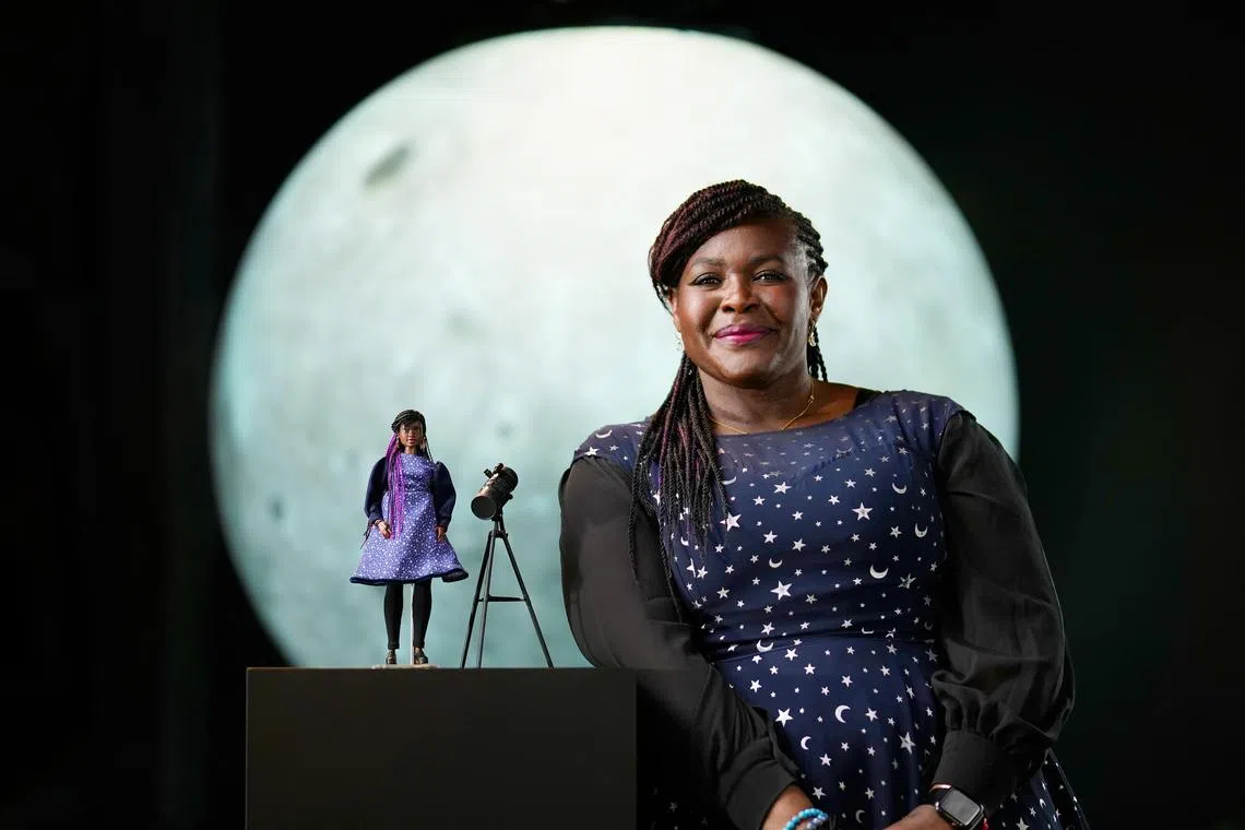 Dr Maggie Aderin-Pocock was named a Barbie Role Model for promoting science careers to girls.