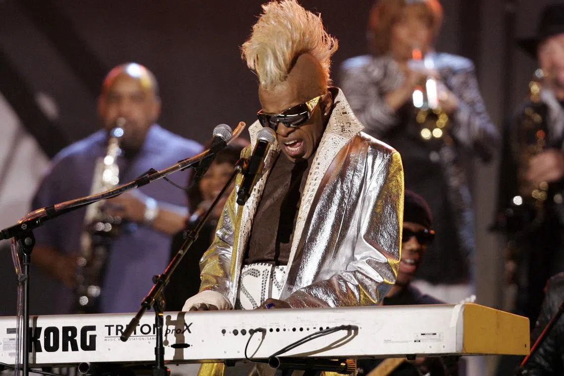 US musician Sly Stone performing in 2006. He died after a battle with chronic obstructive pulmonary disease and other health issues