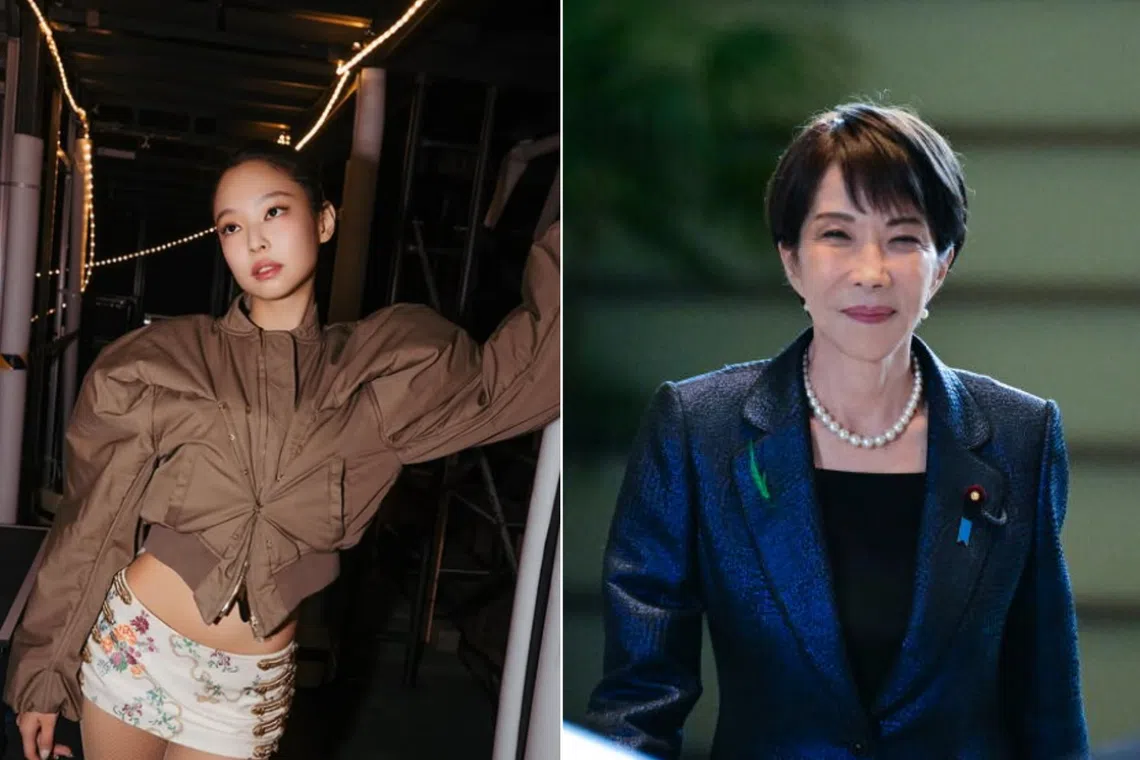 Jennie (L) made waves with her first solo album Ruby becoming the first K-pop female solo artist to place three songs simultaneously on the Billboard Hot 100 main singles chart. The leaders category included Japanese Prime Minister Sanae Takaichi, along with US President Donald Trump, Pope Leo XIV and Israeli Prime Minister Benjamin Netanyahu.