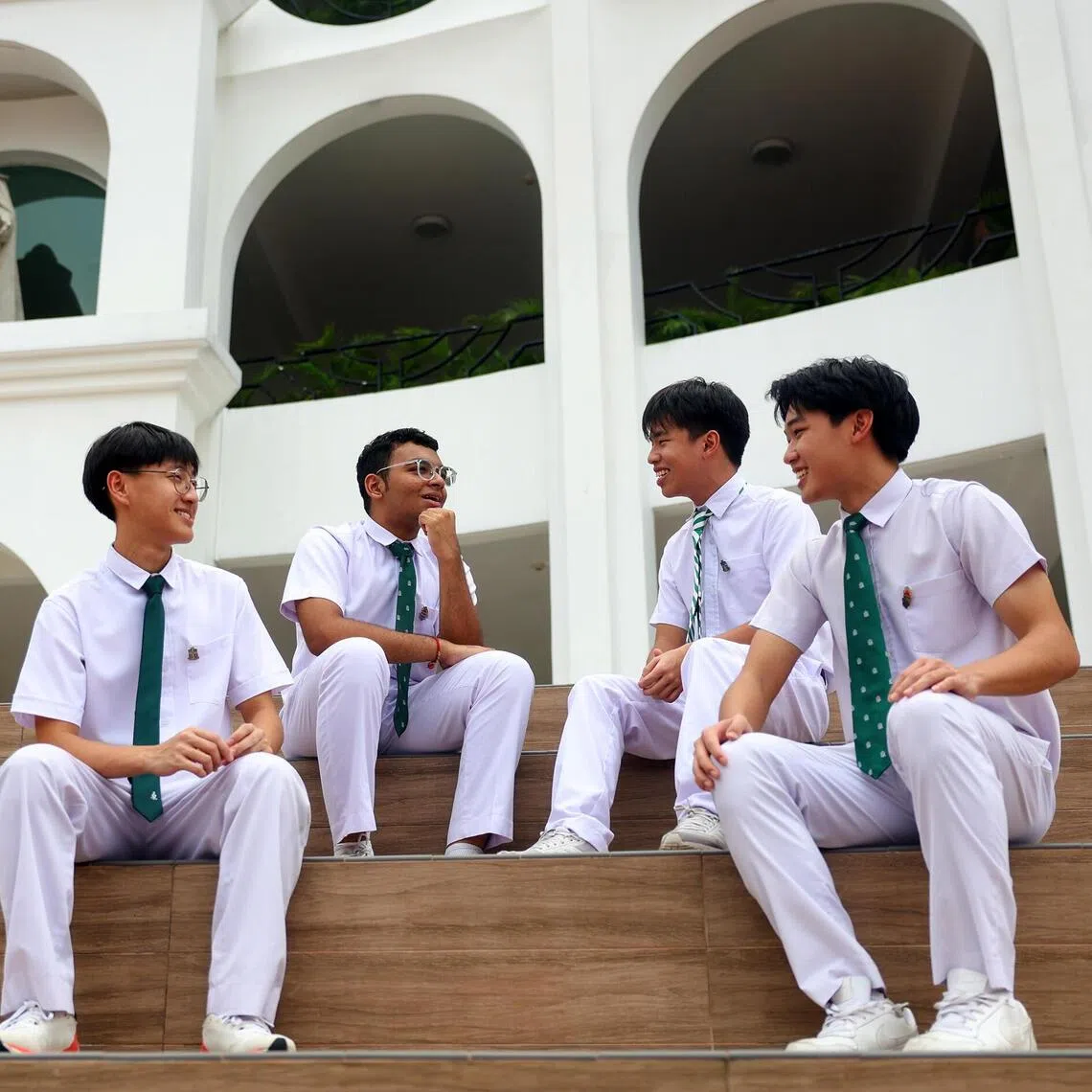 (From left) St Joseph’s Institution students Darren Lee, Sakthi Muralikrishna, Rickey Khine and Luke Low.