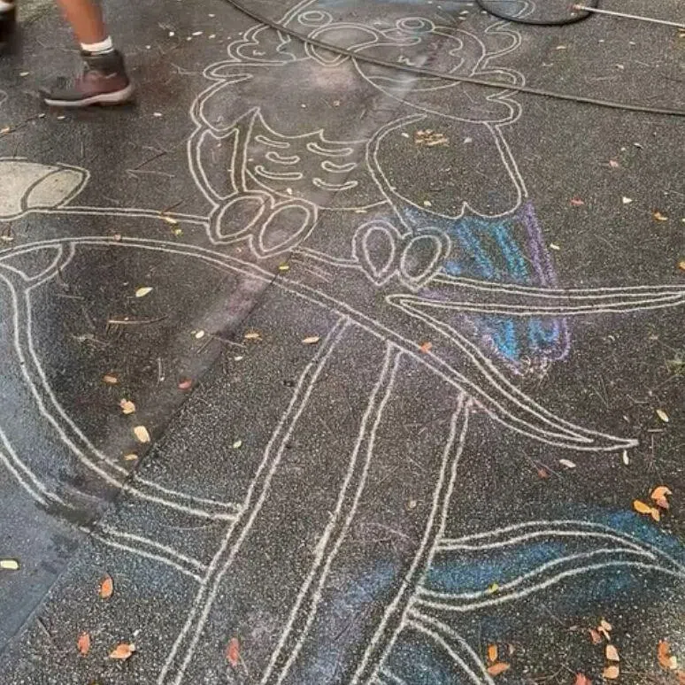 Pang had been creating his artwork on a pavement outside Mountbatten MRT station on May 31 when he was stopped by SMRT staff.