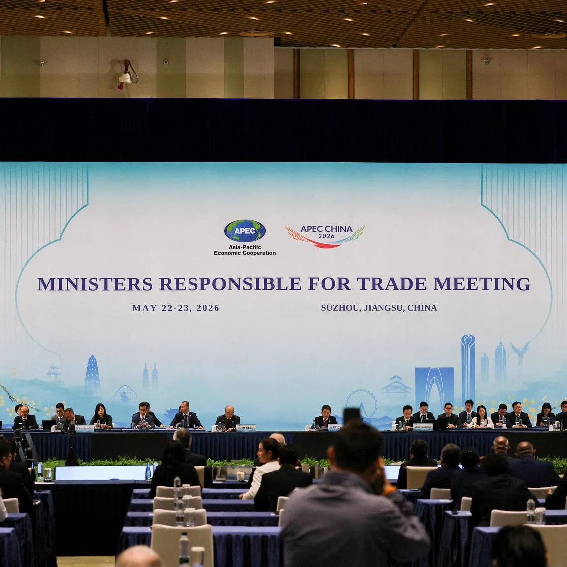 A general view of the opening session of the APEC China 2026 Ministers Responsible for Trade (MRT) meeting in Suzhou, Jiangsu Province, China, May 22, 2026.  REUTERS/Nicoco Chan