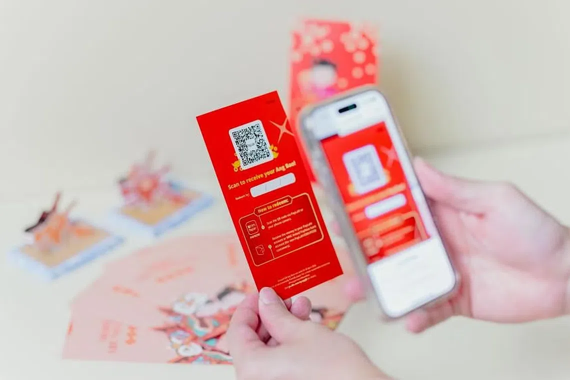 DBS QR gift cards are physical gift cards that replace traditional red packets, which allow users to scan a QR code to load cash.