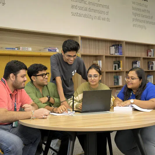 Students at Deakin University at GIFT City in Gujarat. It is the first foreign university to set up an overseas campus in India. 