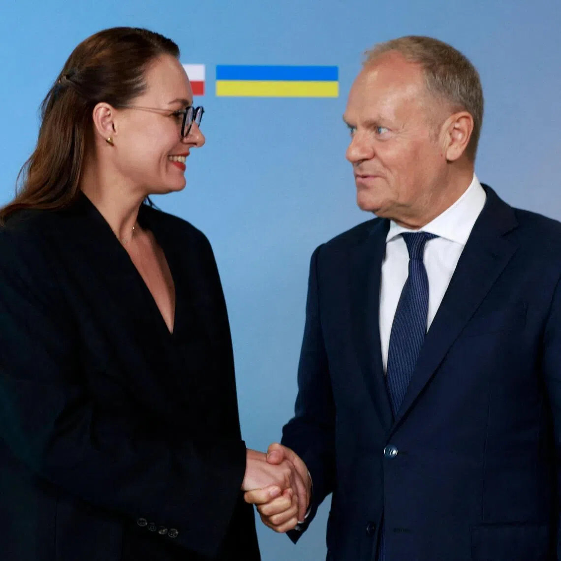 Polish Prime Minister Donald Tusk welcomed Ukraine’s Prime Minister Yulia Svyrydenko, as Ukrainian president Volodymyr Zelensky subbed the event over a WWII-related row.