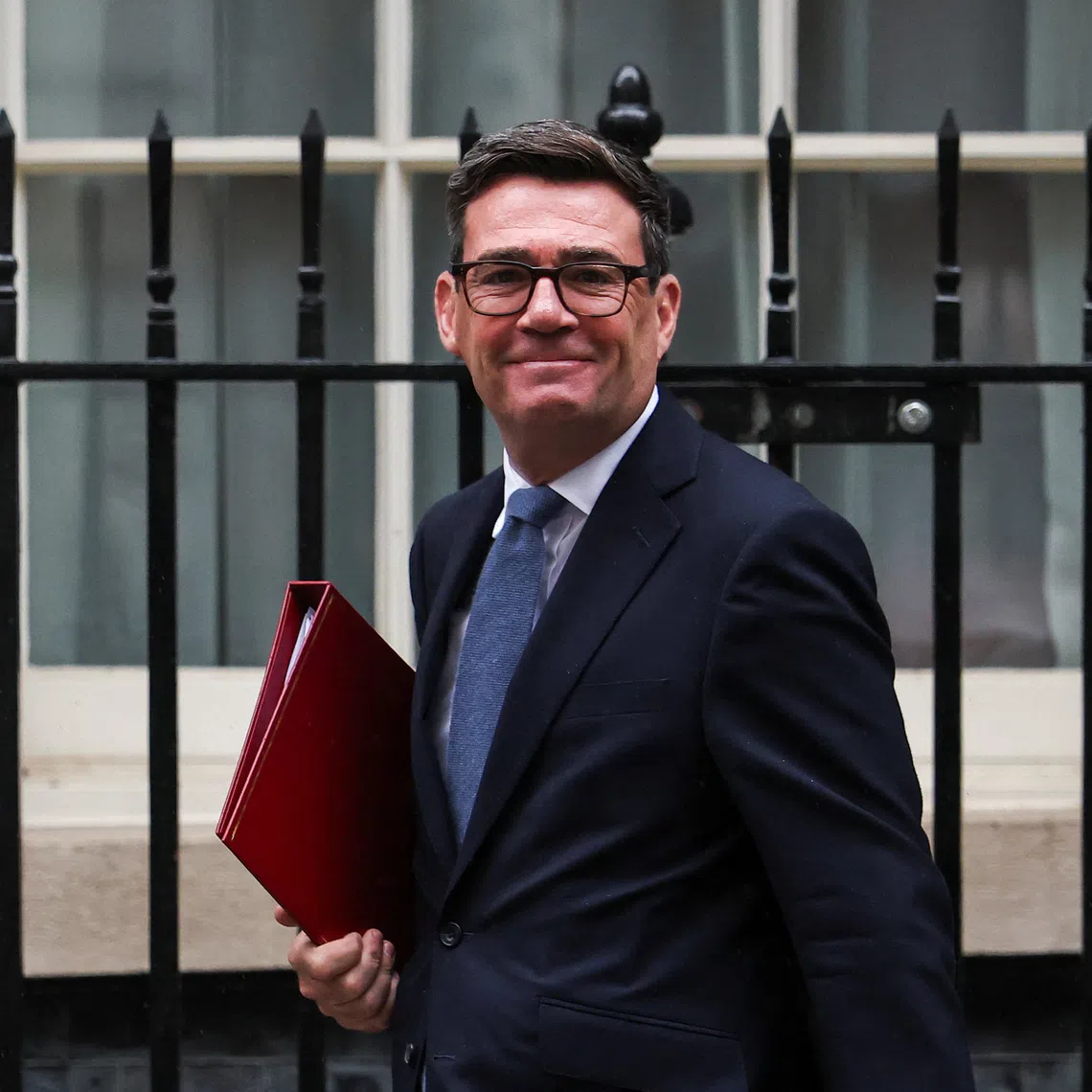 Britain's Prime Minister Andy Burnham leaves 10 Downing Street to attend his first PMQs at the House of Commons, in London, Britain, September 2, 2026. REUTERS/Toby Melville