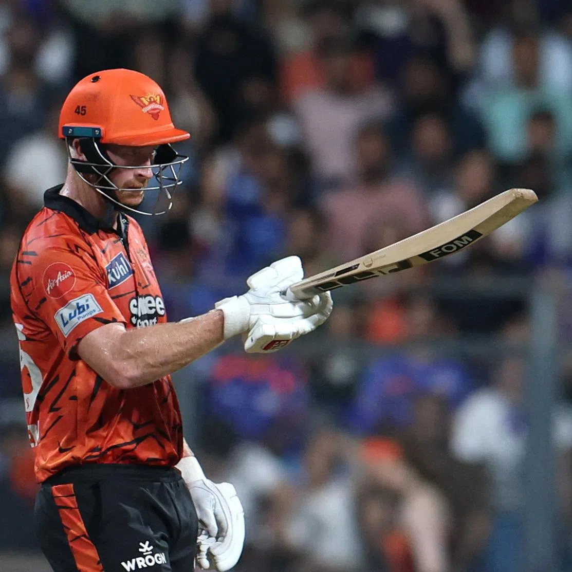 Cricket - Indian Premier League - IPL - Mumbai Indians v Sunrisers Hyderabad - Wankhede Stadium, Mumbai, India - April 29, 2026 Sunrisers Hyderabad's Heinrich Klaasen celebrates after reaching his half century REUTERS/Francis Mascarenhas