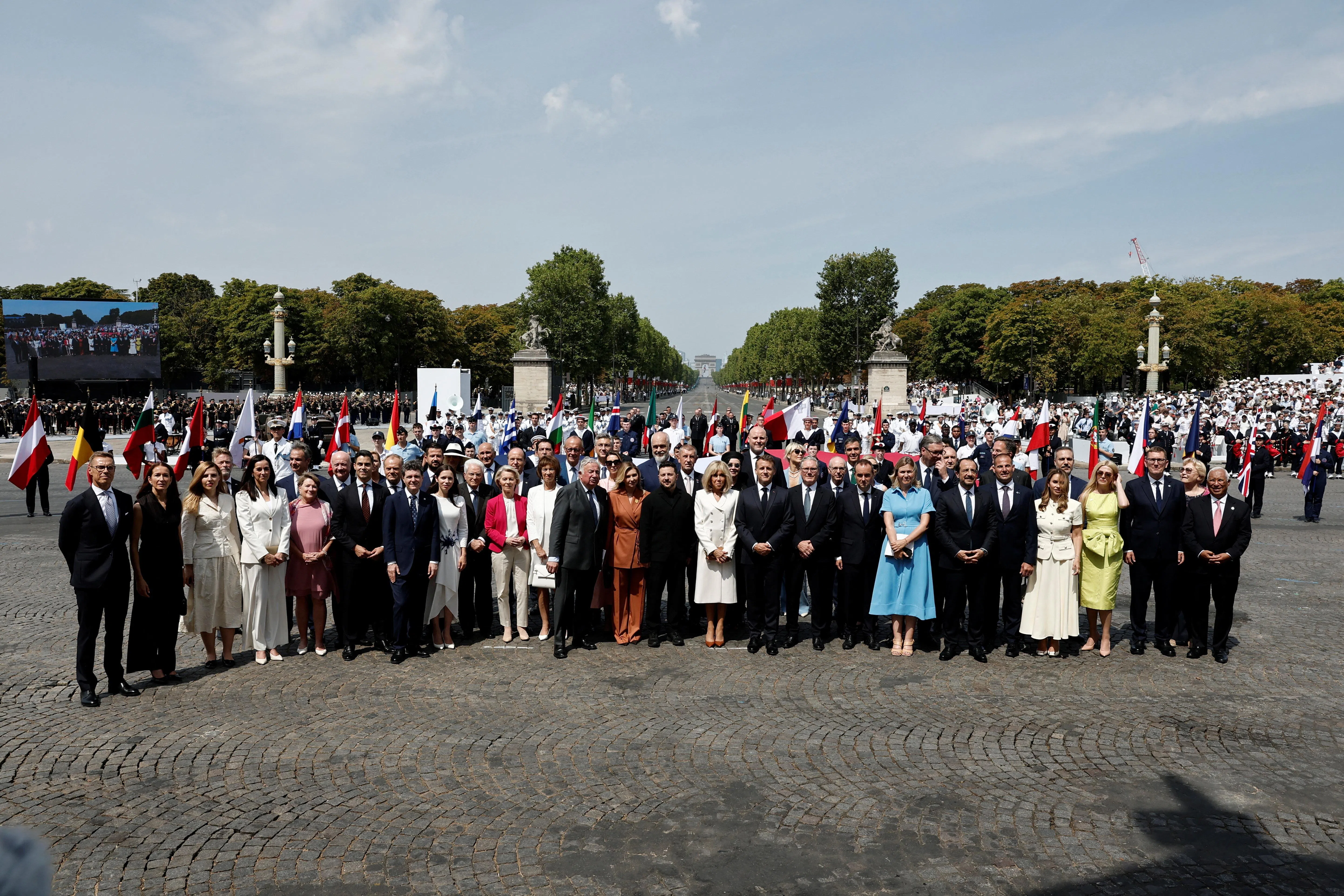 The July 14 parade brought together thousands of French troops, hundreds of European ones and two dozen foreign heads of state and government.