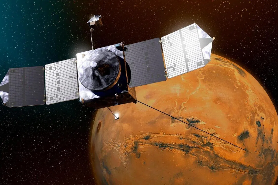 Scientific spacecraft MAVEN – short for Mars Atmosphere and Volatile Evolution – went into Martian orbit in 2014.