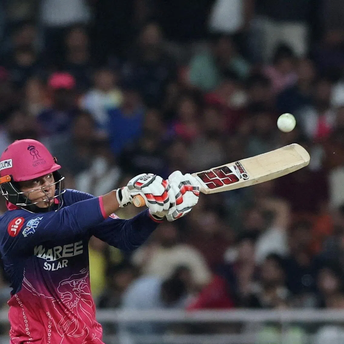 Rajasthan Royals' Vaibhav Sooryavanshi in action during an Indian Premier League match against Gujarat Titans in the Maharaja Yadavindra Singh International Cricket Stadium, New Chandigarh on May 29, 2026. He was named both Most Valuable Player and Best Emerging Player.