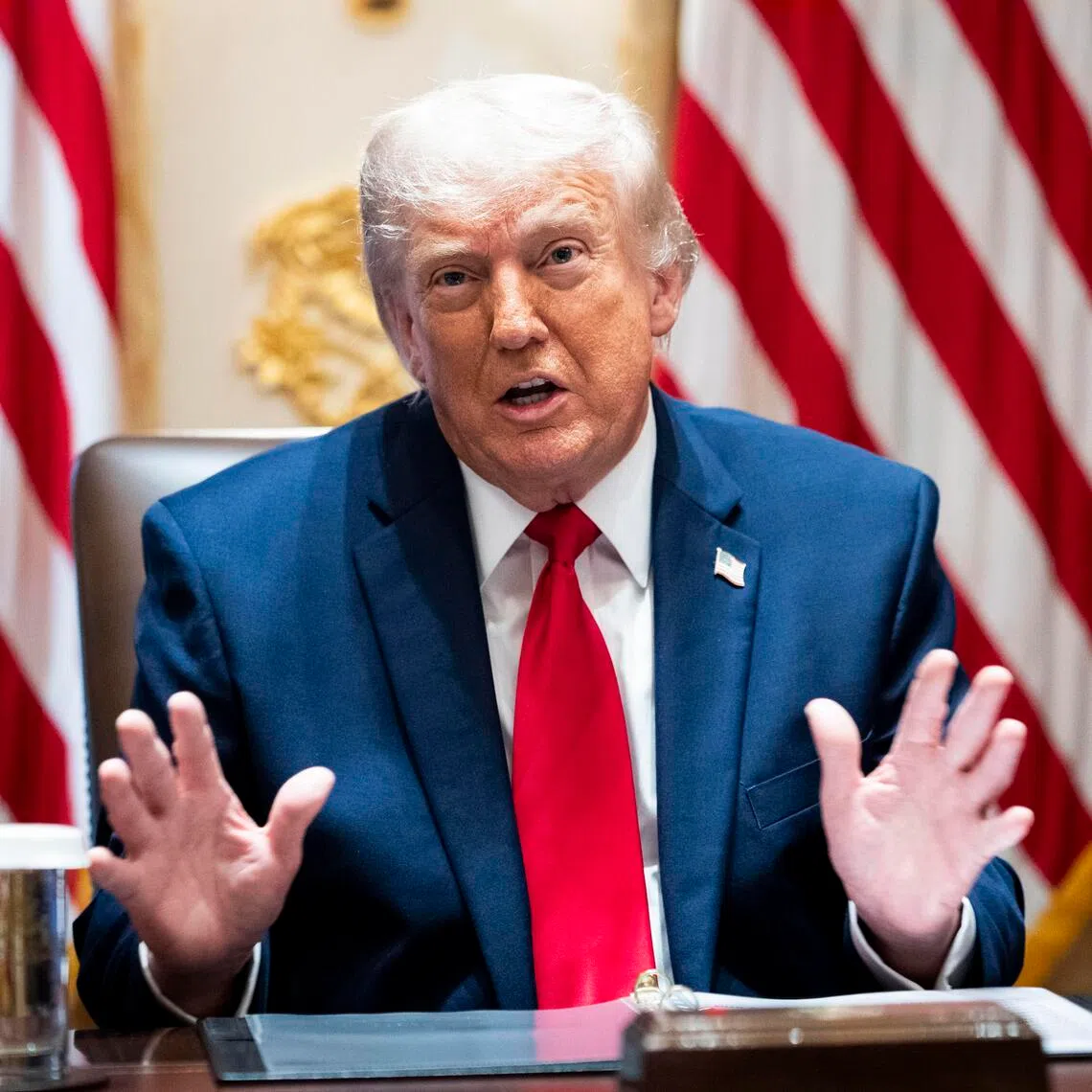 President Donald Trump speaking during a Cabinet meeting at the White House on May 27, 2026. 