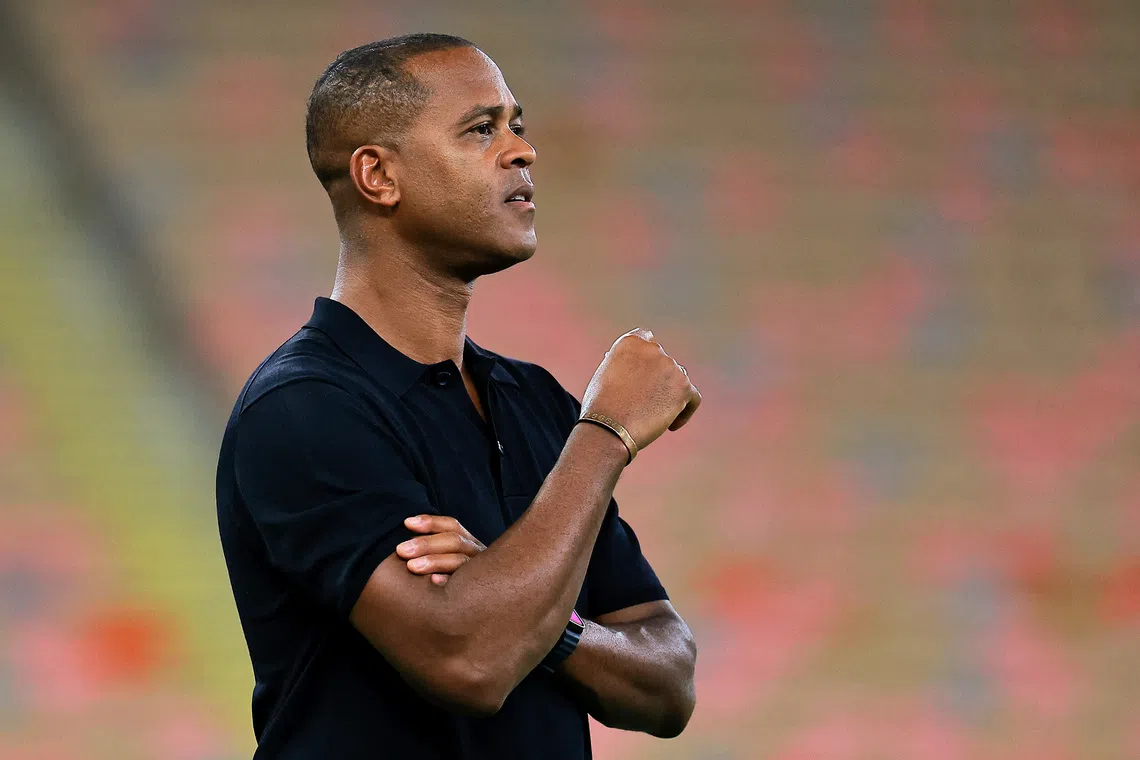 Soccer Football - FIFA World Cup - AFC Qualifiers - Group B - Iraq v Indonesia - King Abdullah Sport City, Jeddah, Saudi Arabia - October 11, 2025 Indonesia coach Patrick Kluivert REUTERS/Stringer