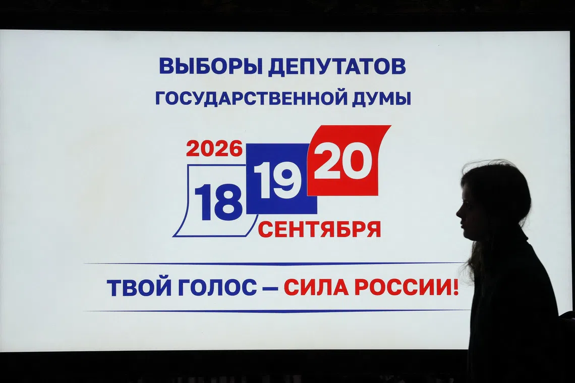 Putin casts parliamentary election as barometer of support for war, urges Russians to vote