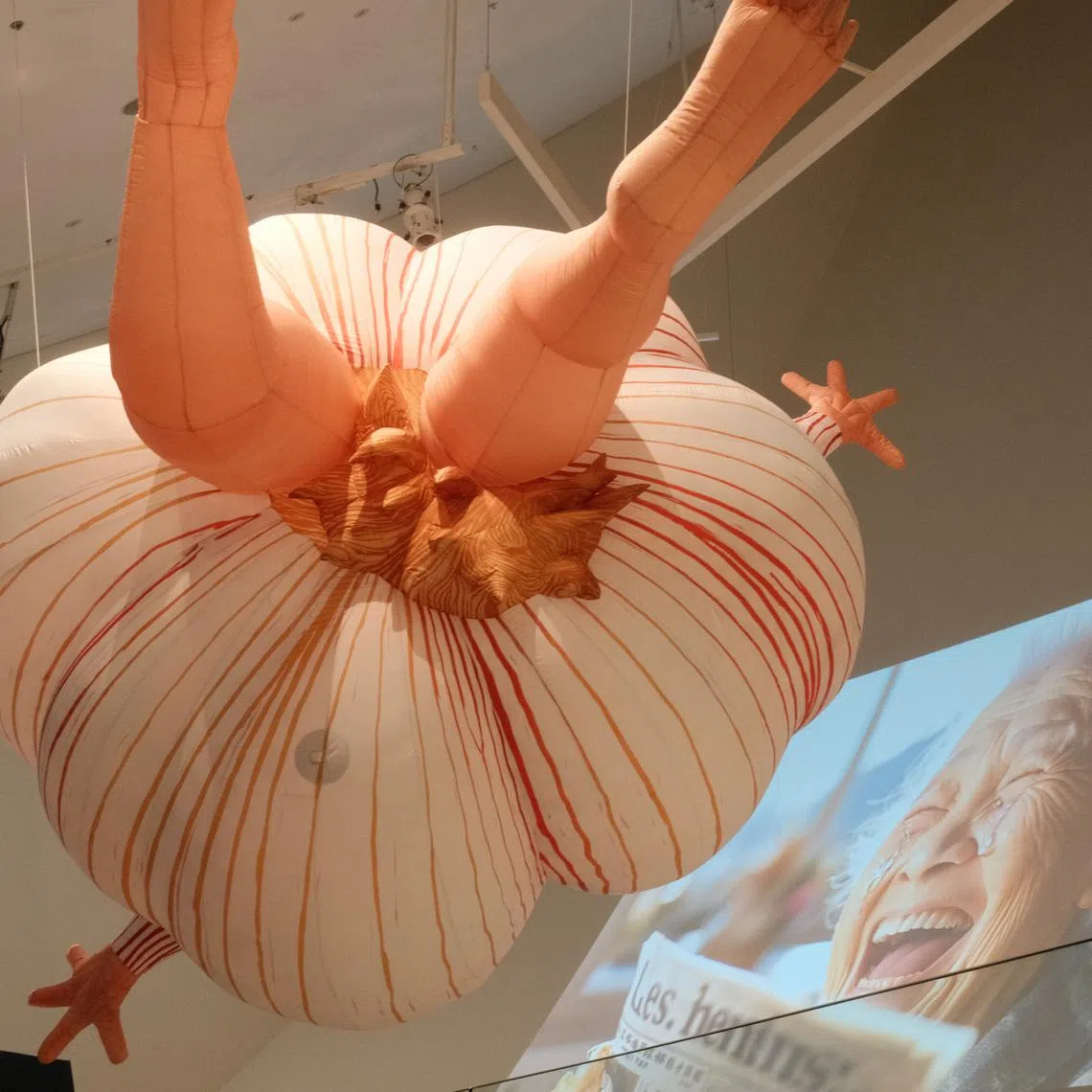  Singaporean artist Niceaunties has created her first real world work, an oversized inflatable of a garlic character, for the ArtScience Museum's In The Ether festival.