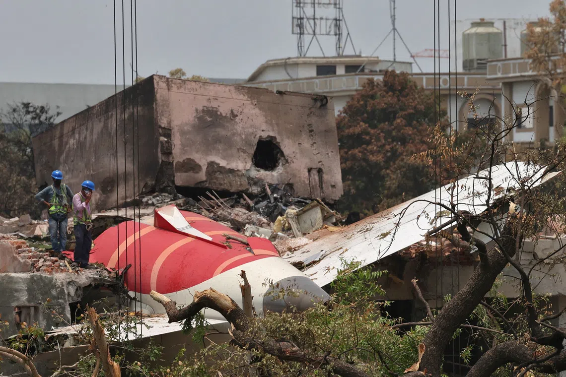 FILE PHOTO: Members of Indian Army's engineering arm prepare to remove the wreckage of an Air India aircraft, bound for London's Gatwick Airport, which crashed during take-off from an airport in Ahmedabad, India June 14, 2025. REUTERS/Amit Dave/File Photo's engineering arm prepare to remove the wreckage of an Air India aircraft, bound for London's Gatwick Airport, which crashed during take-off from an airport in Ahmedabad, India June 14, 2025. REUTERS/Amit Dave/File Photo