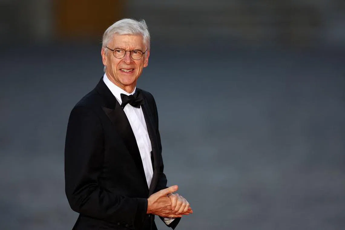FIFA Chief of Global Football Development Arsene Wenger arrives to attend a state dinner in honor of Britain's King Charles and Queen Camilla at the Chateau de Versailles (Versailles Palace) in Versailles, near Paris, on the first day of their State visit to France, September 20, 2023. REUTERS/Hannah McKay/ File photo