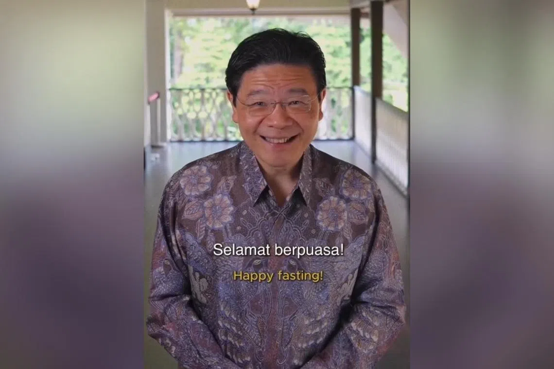 Prime Minister Lawrence Wong took to Facebook to share well wishes for the Ramadan fasting month.