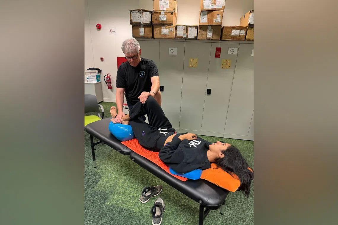 Stretch expert Nikos Apostolopoulos has worked extensively with Shanti Pereira in the lead-up to her successful World Championships campaign.