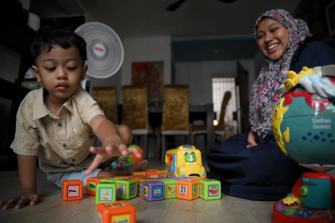 Fatin Fatihah said it took only one month for her son Zeyn Idris to enroll in a subsidised early intervention programme.