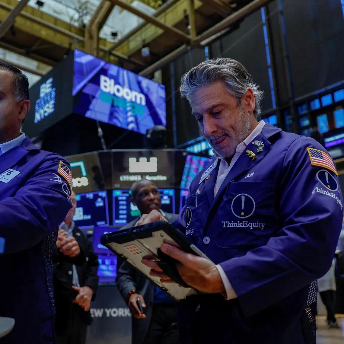 Traders working on the floor of the New York Stock Exchange in New York City, on Sept 29.