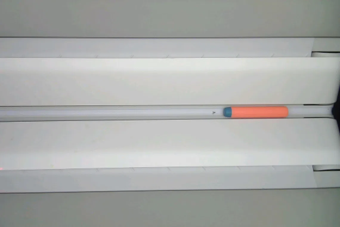 Nerf gun bullet found inside a BCRS reverse vending machine.