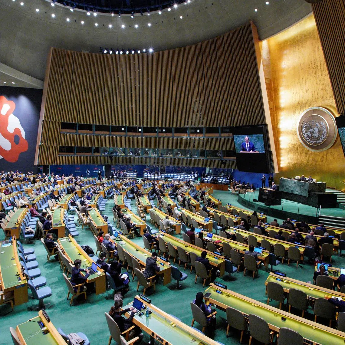 FILE PHOTO: Russia's Foreign Minister Sergei Lavrov addresses the 78th Session of the U.N. General Assembly in New York City, U.S., September 23, 2023.  REUTERS/Eduardo Munoz/File Photo