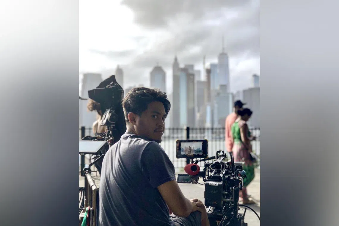 Cinematographer Jon Keng in New York City filming American comedy Before You Know It in 2018.