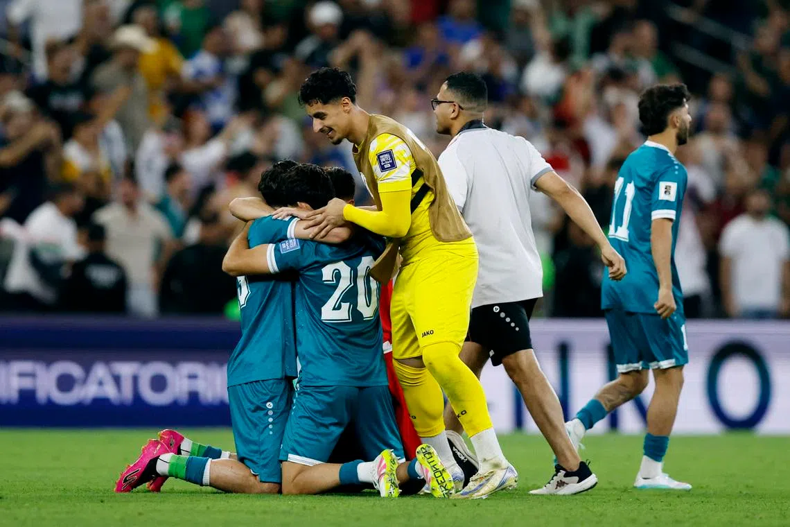 Soccer Football - FIFA World Cup - Inter-Confederation Playoffs - Final - Iraq v Bolivia - Estadio Monterrey, Monterrey, Mexico - March 31, 2026 Iraq players celebrate after qualifying for FIFA World Cup REUTERS/Daniel Becerril