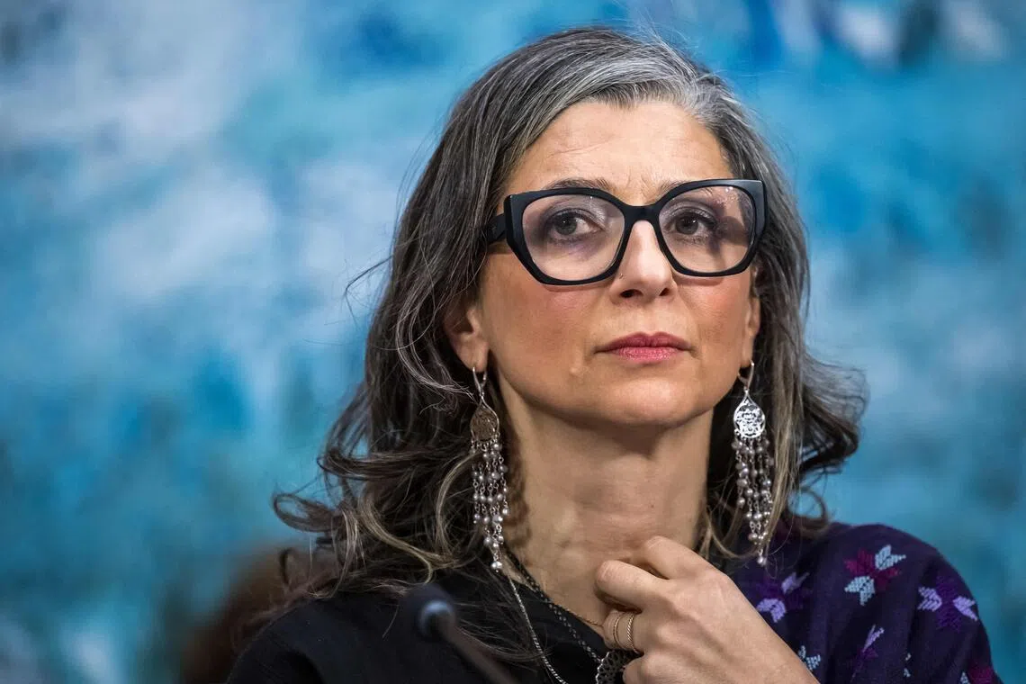 A notice on the Treasury Department’s website showed that it had reimposed a sanctions designation on Ms Francesca Albanese that blacklists her globally.