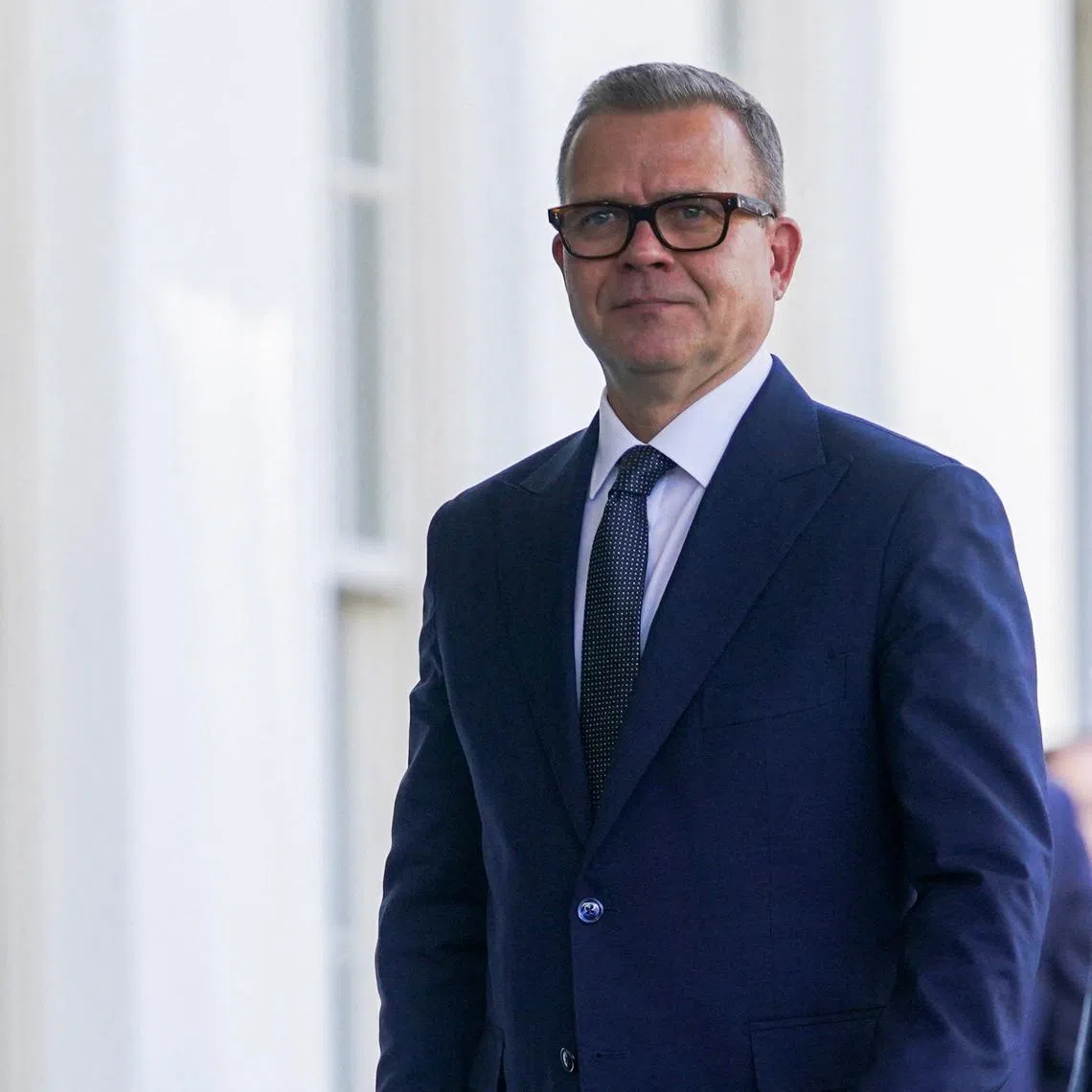 FILE PHOTO: Finland's Prime Minister Petteri Orpo arrives at the White House ahead of a bilateral meeting with Finland's President Alexander Stubb and U.S President Donald Trump in Washington, D.C., U.S., October 9, 2025. REUTERS/Nathan Howard/ File Photo