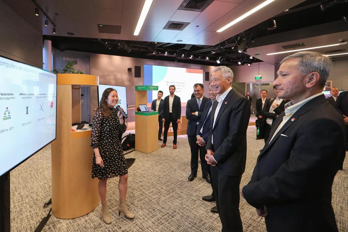 PM Lee and Foreign Minister Vivian Balakrishnan visited Google on Wednesday and were given a briefing on various AI and other advanced technology projects that it was working on.