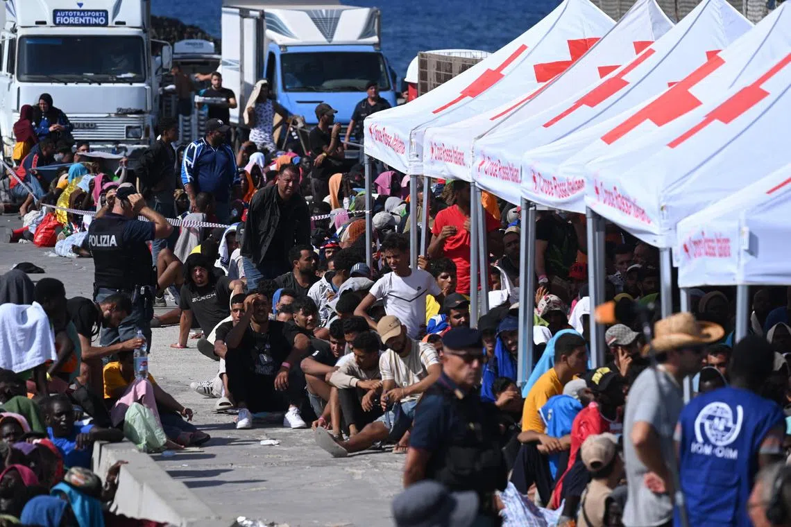 Around 7,000 migrants landed on Lampedusa this week alone, more than the island’s permanent population.