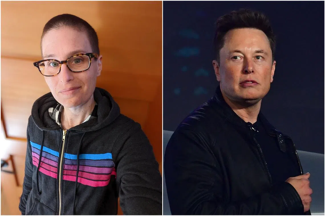 Twitter's chief security officer Lea Kissner (left) reportedly stepped down after the launch of new features introduced by Mr Elon Musk.