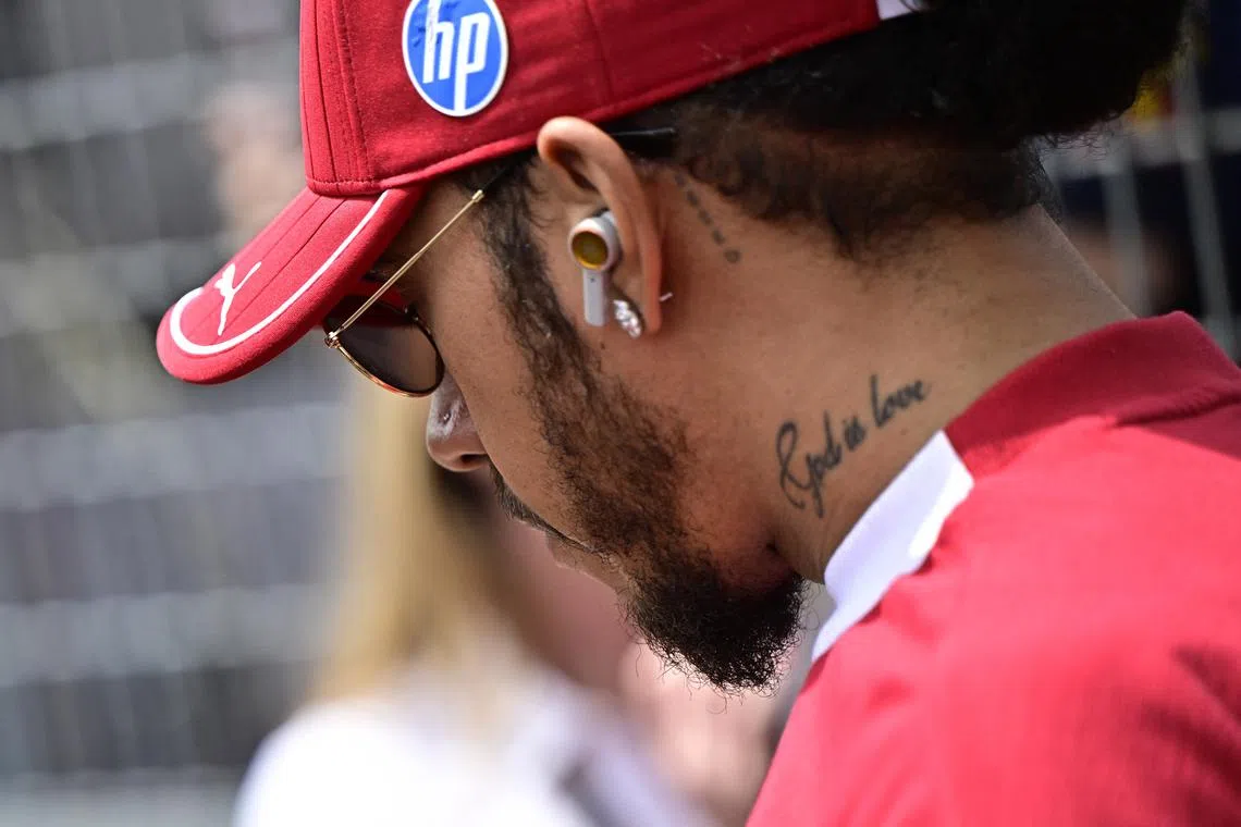 Formula One F1 - Hungarian Grand Prix - Hungaroring, Budapest, Hungary - August 3, 2025 Ferrari's Lewis Hamilton ahead of the Hungarian Grand Prix REUTERS/Marton Monus