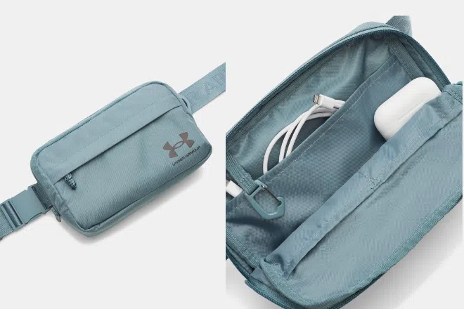 Melhor bolsa de ginástica para mulheres: Under Amour UA Essential Cintura Bolsa Crossbody