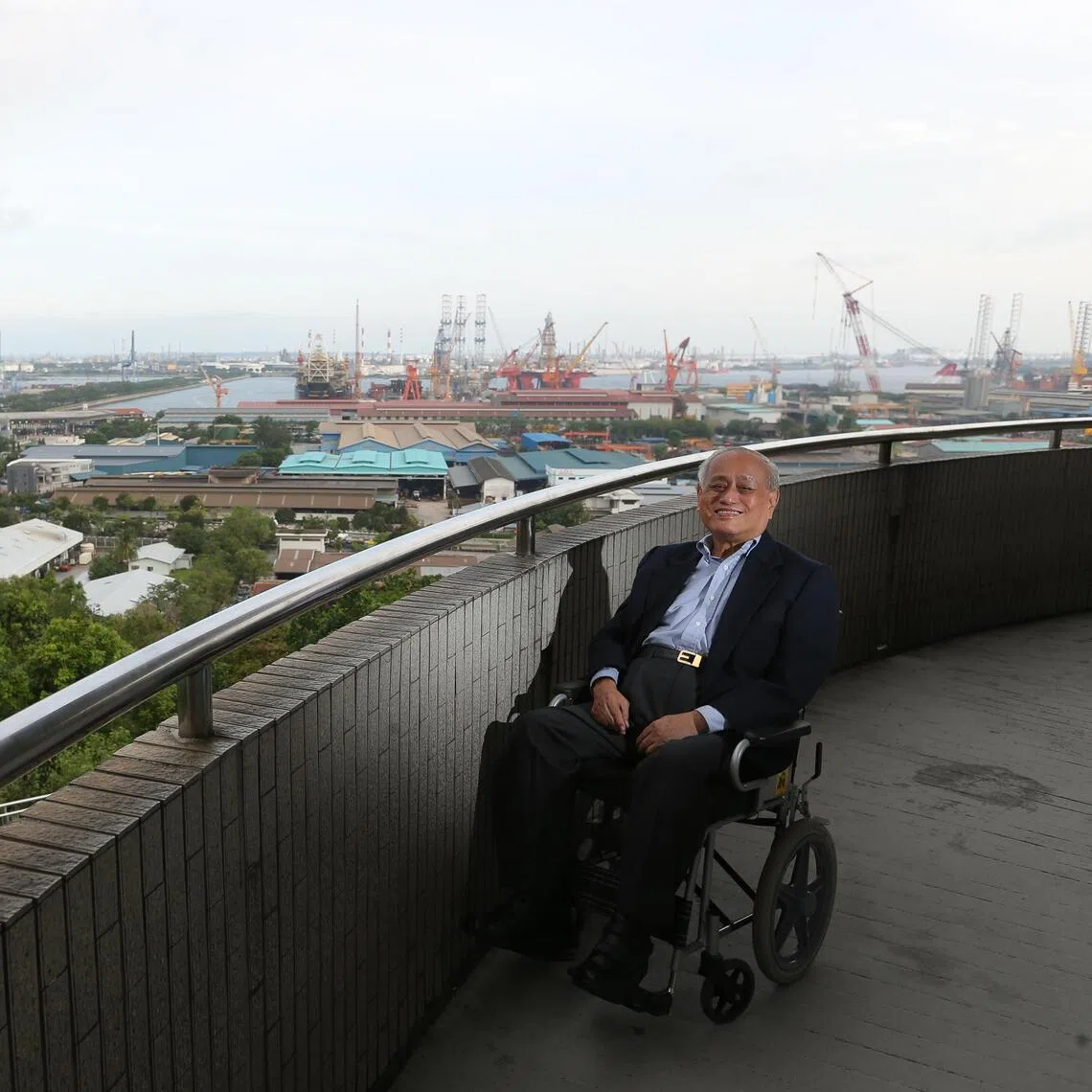 Former EDB chairman Chan Chin Bock in 2015. Despite being a wheelchair user after a stroke in 1997, he returned regularly to the office to train young officers.