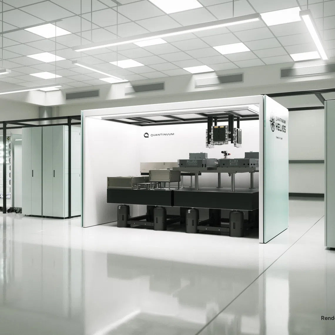 A rendering of the quantum computer that will be set up in 2026, under a new partnership between the National Quantum Office and US-based firm Quantinuum.