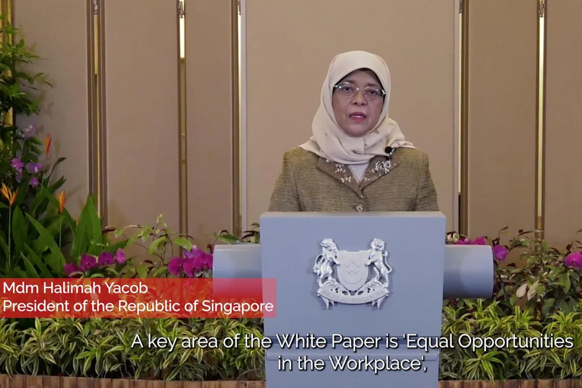 President Halimah Yacob said that women are indispensable partners in the sustainability space. 
